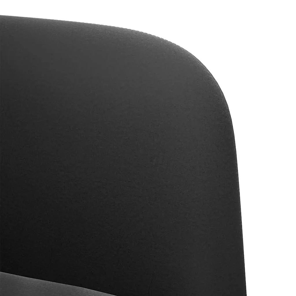Loveseat Sofa Black 109cm Velvet Compact Two-Seater Couch Modern Living Room