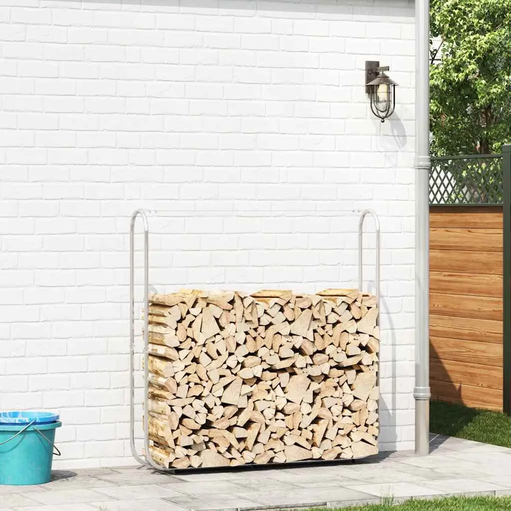 Log Holder Outdoor 150x25x150 cm Galvanised Steel Firewood Rack