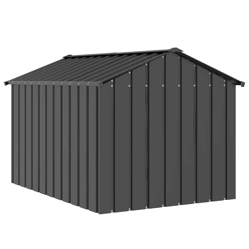 Dog House Outdoor Shelter Galvanised Steel Anthracite 113 x 153 x 101 cm