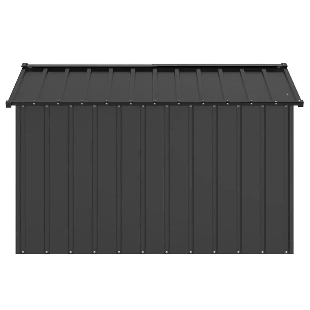 Dog House Outdoor Shelter Galvanised Steel Anthracite 113 x 153 x 101 cm