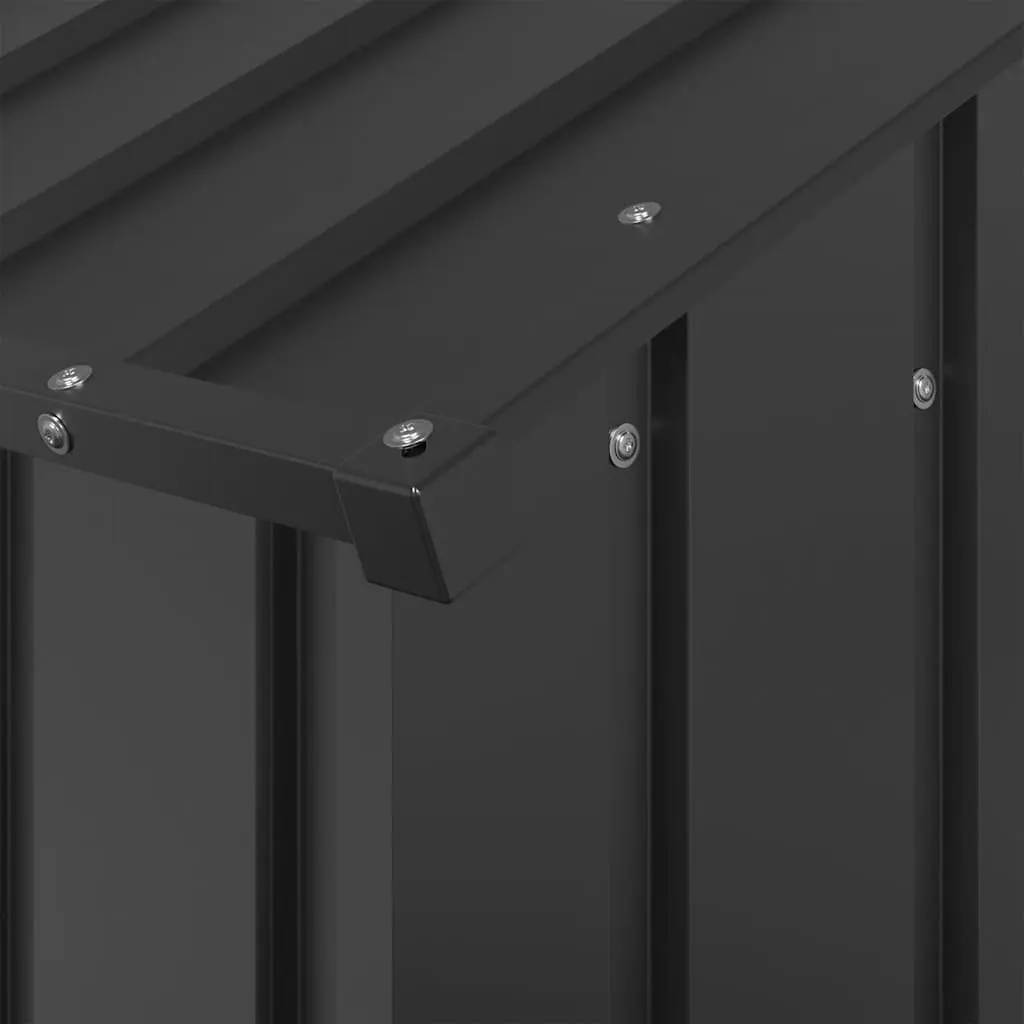 Dog House Outdoor Shelter Galvanised Steel Anthracite 113 x 153 x 101 cm