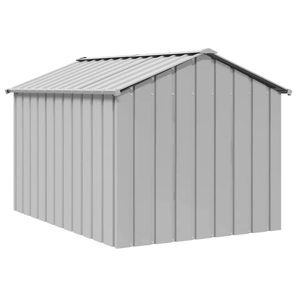 Dog House Outdoor Pet Shelter Galvanised Steel Grey 113 x 153 x 101 cm