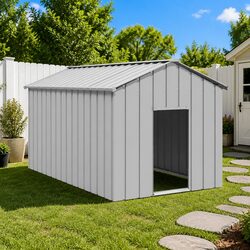 Galvanised Steel Dog House: Dimensions 114x202x101 cm