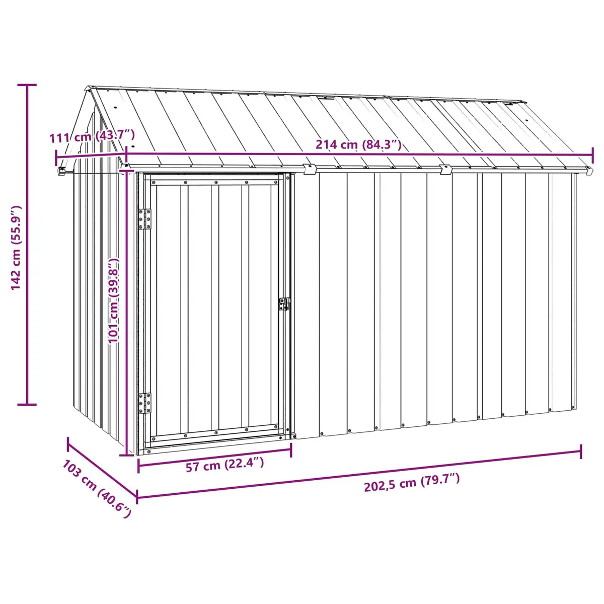 Rectangular Bird Cage in Anthracite