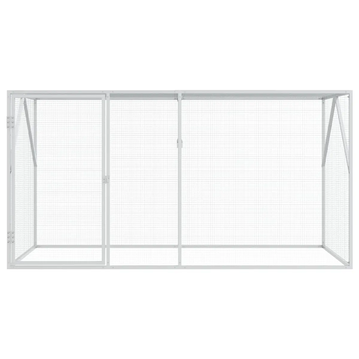 Bird Cage Anthracite Outdoor Garden Galvanised Steel 208 x 102 x 108 cm Modern