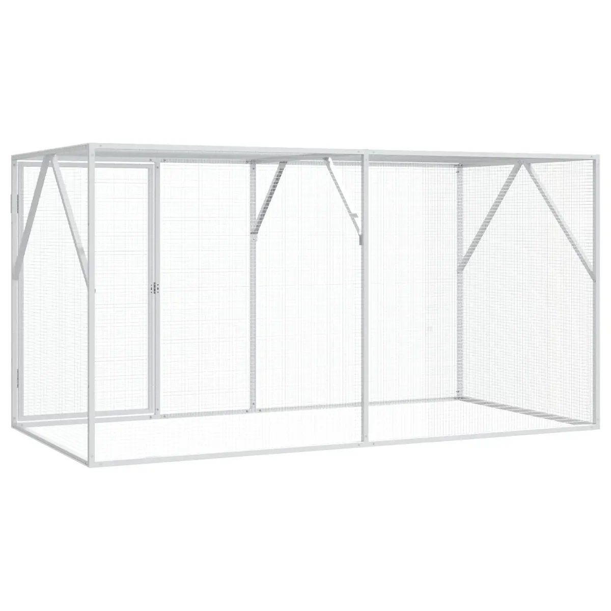 Bird Cage Anthracite Outdoor Garden Galvanised Steel 208 x 102 x 108 cm Modern
