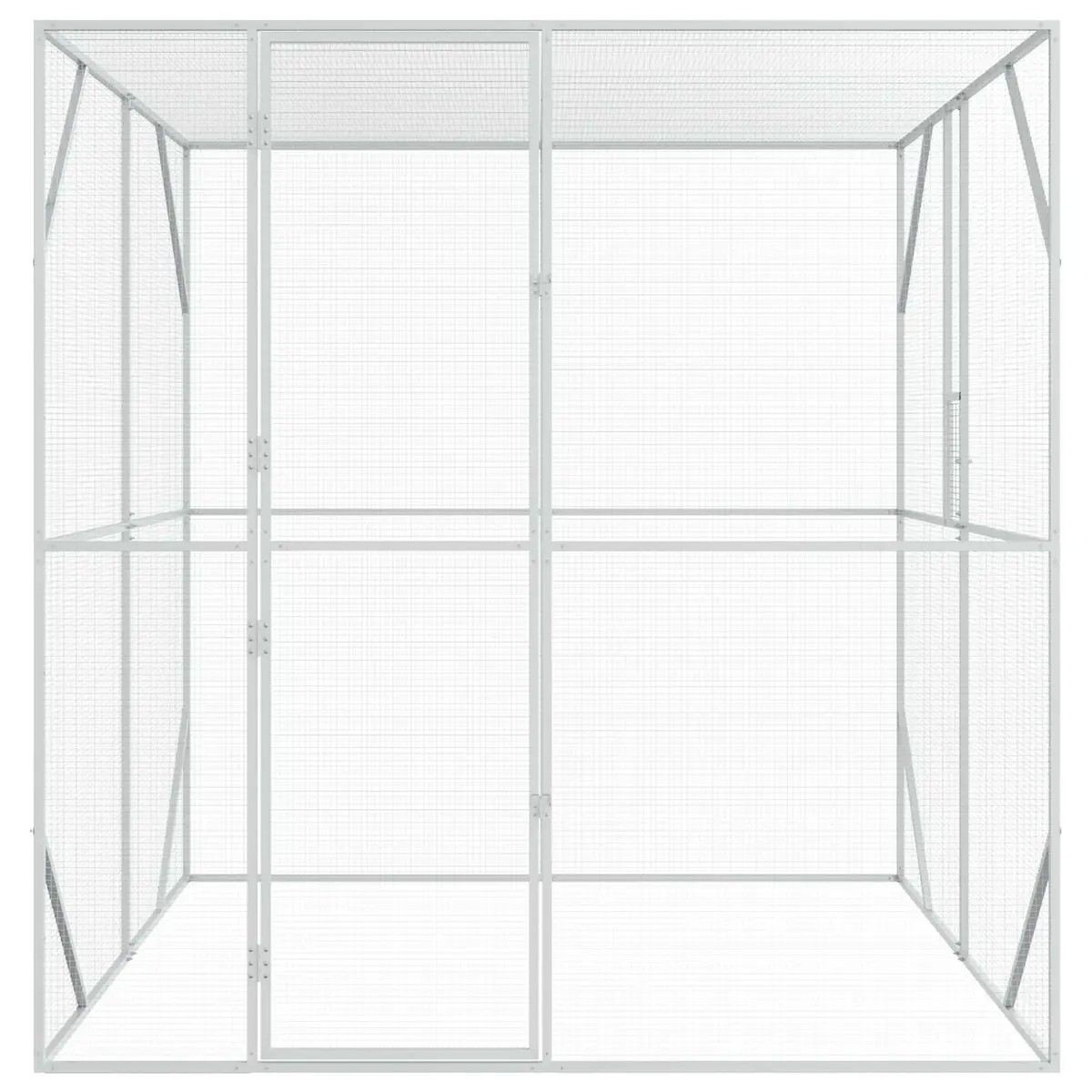 Outdoor Bird Cage for Garden and Terrace 209 x 202 x 214 cm Galvanised Steel