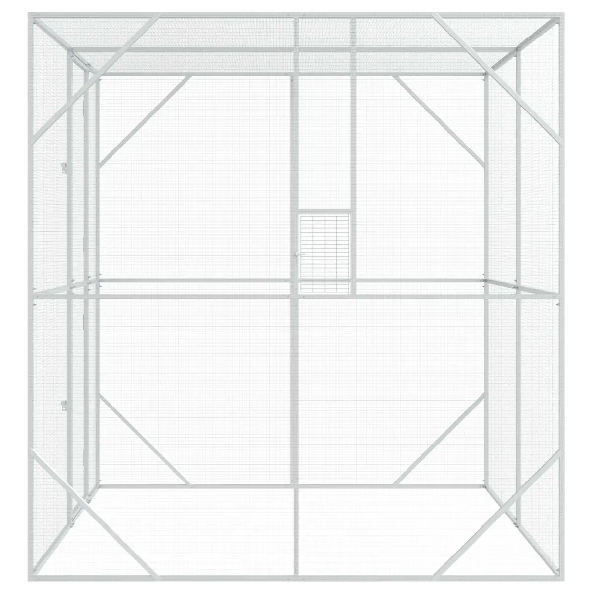Outdoor Bird Cage for Garden and Terrace 209 x 202 x 214 cm Galvanised Steel
