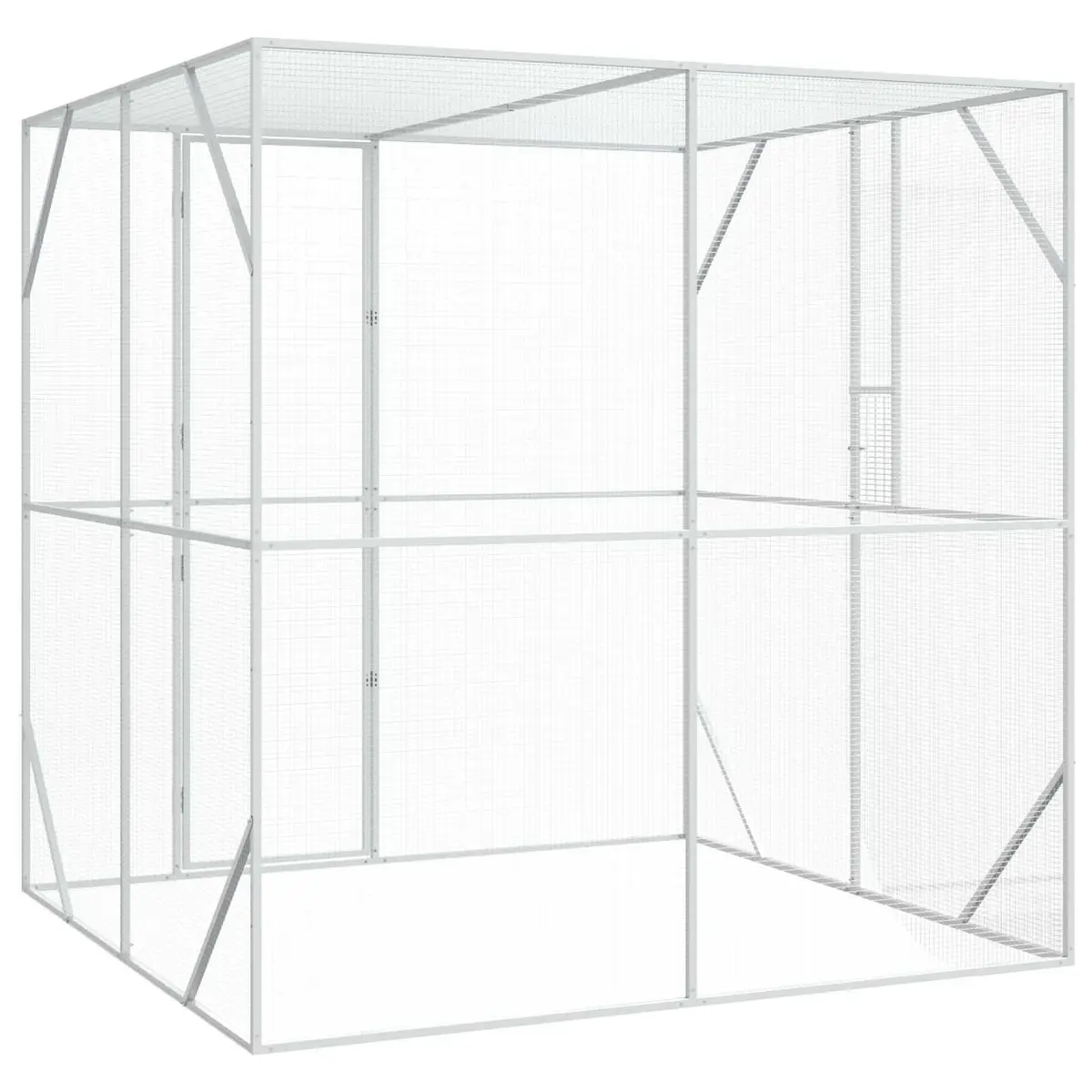 Outdoor Bird Cage for Garden and Terrace 209 x 202 x 214 cm Galvanised Steel