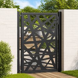 Black Steel Garden Gate Specifications: 100x125cm Lockable