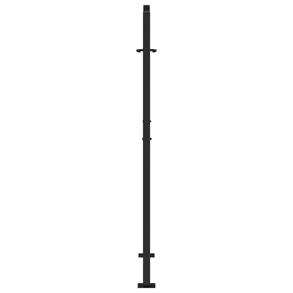 Garden Gate Black 100x150cm Steel Laser-Cut Design Lockable Entrance Patio Fence