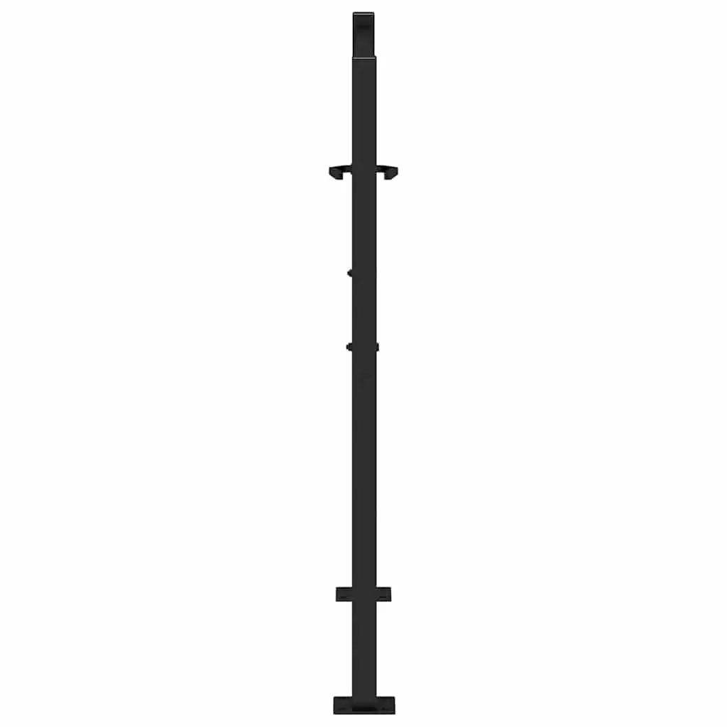 Garden Gate Black 100x100 cm Steel Wave Design Lockable Outdoor Entrance Patio