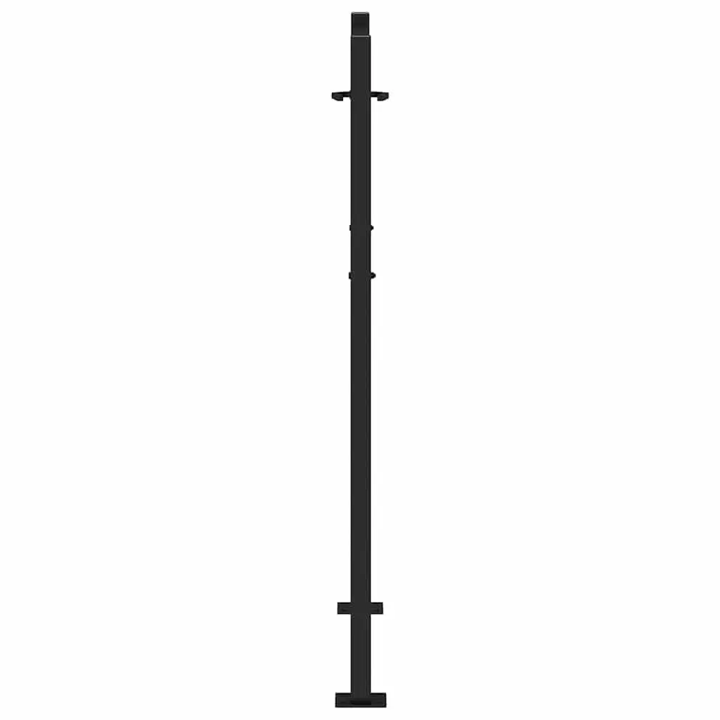 Garden Gate Black 100x125 cm Steel Wave Design Laser Cut Security Entrance