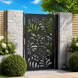 Steel Garden Gate 100x150 cm with Lockable Design in Black