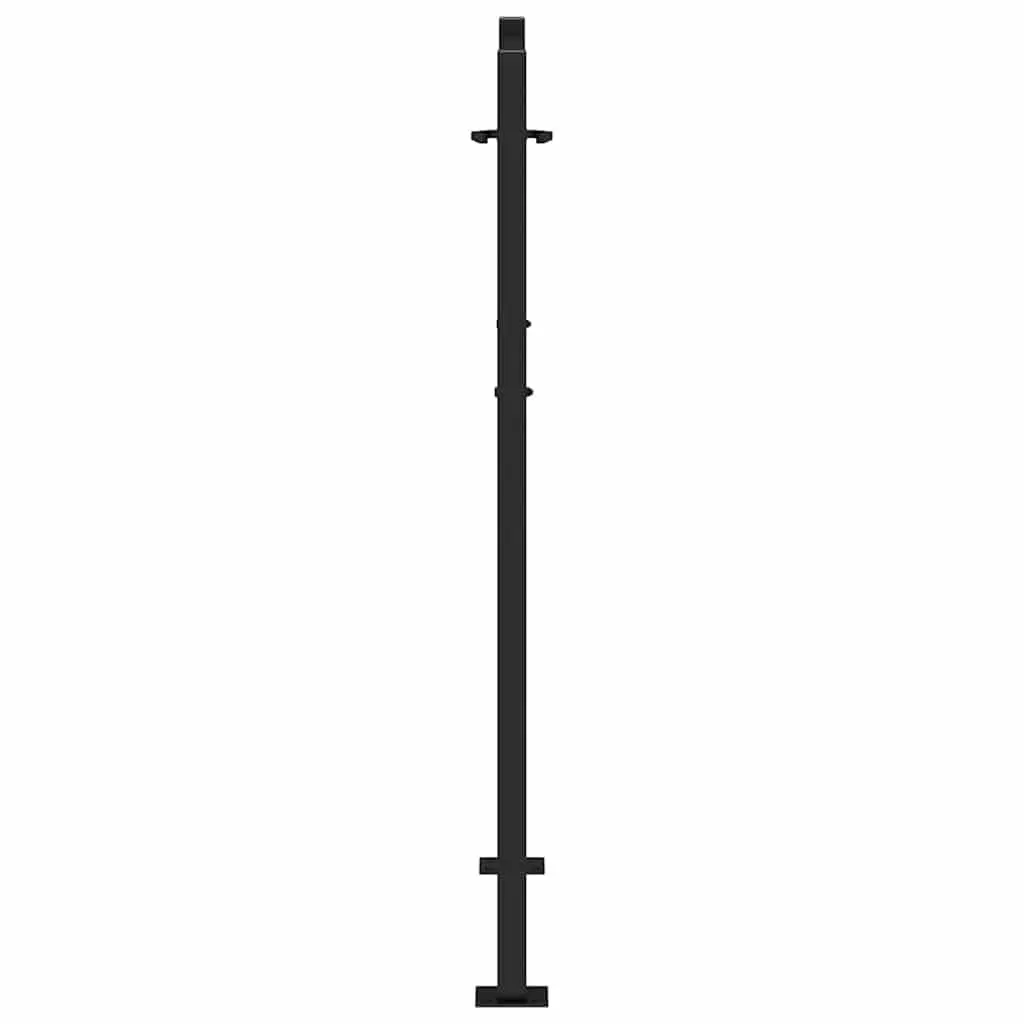 Garden Gate Black 100x125 cm Steel Laser-Cut Design Outdoor Fence Entry Lockable