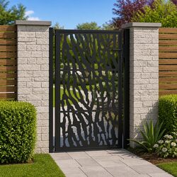 Specifications of Black Steel Garden Gate 100x150 cm