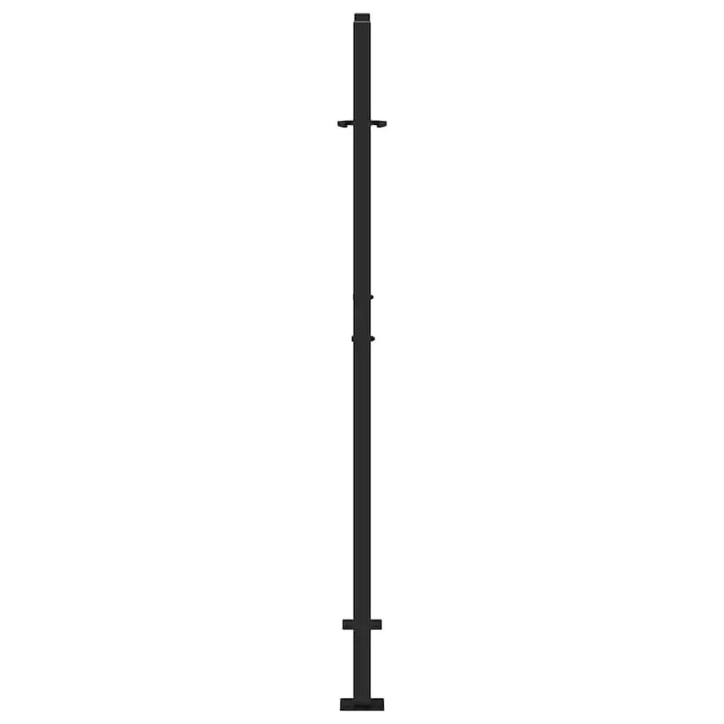 Garden Gate Black 100x150 cm Steel Laser-Cut Design Lockable Entrance Patio