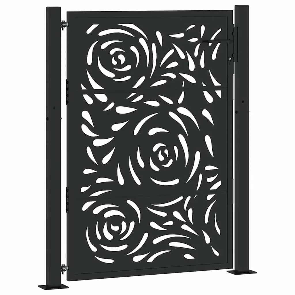 Black Steel Garden Gate 100x125cm