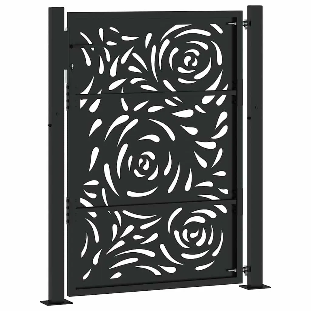 Black Steel Garden Gate 100x125cm