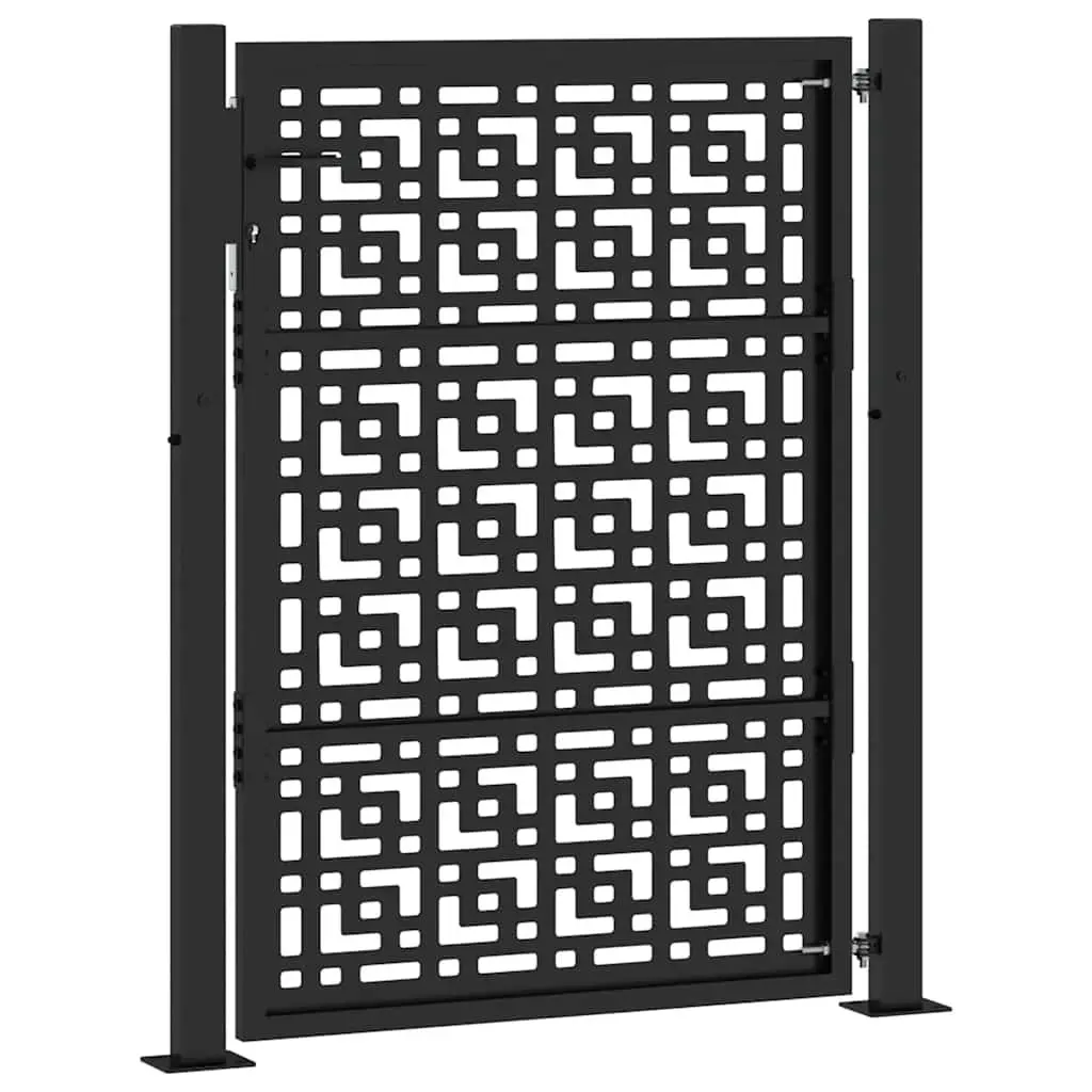 100x125cm Steel Black Garden Gate with Locking System