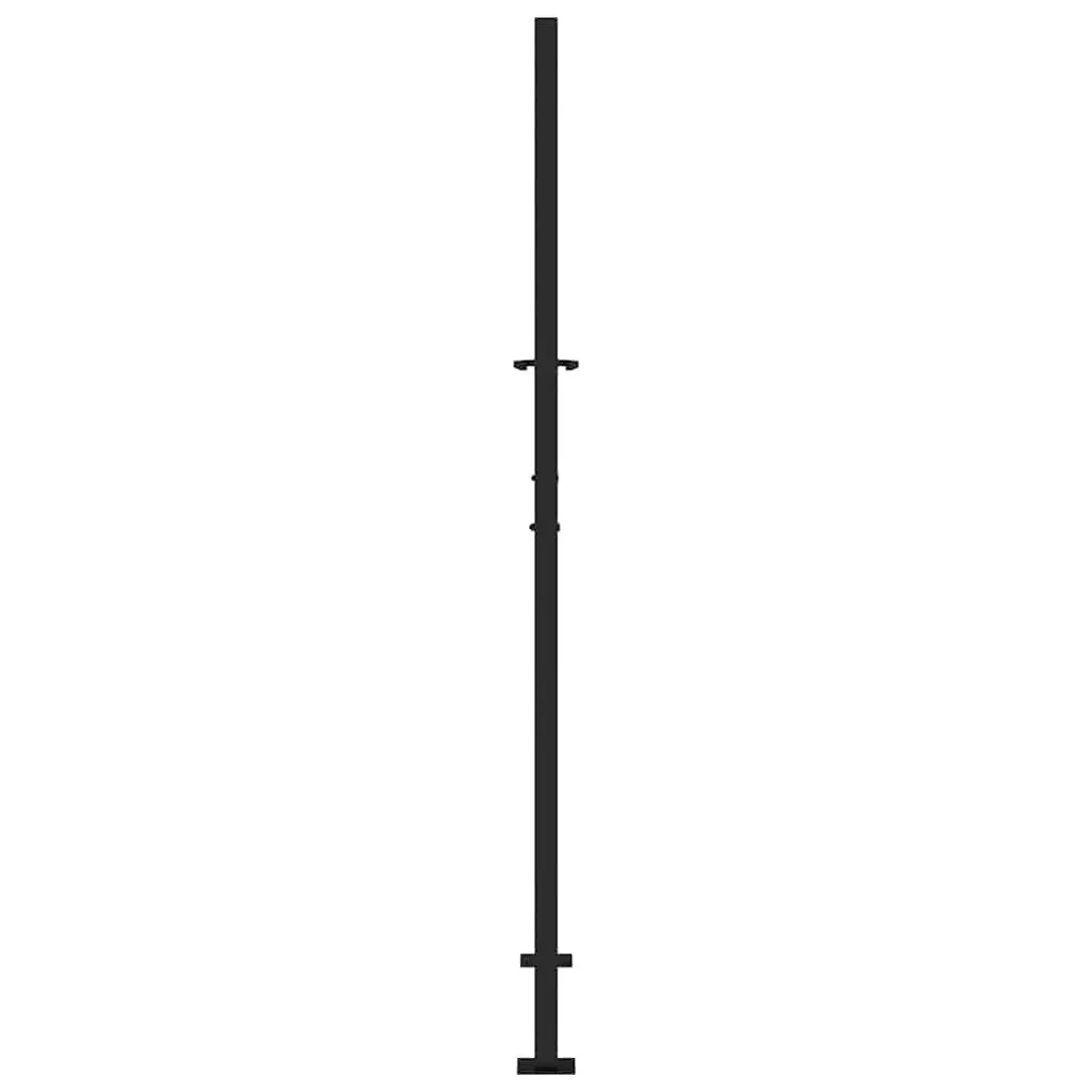Garden Gate Black 100x175 cm Steel Cross Design Lockable Entrance Patio Fencing