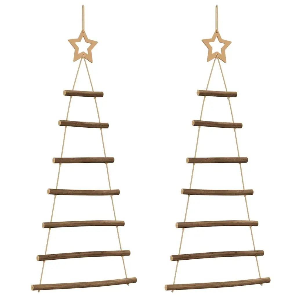 Hanging Christmas Tree Decorations Wall Decor 42x90cm 2 Piece Natural Wood Branch