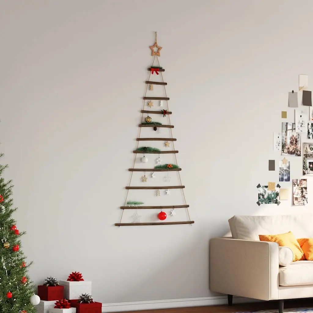 Hanging Christmas Tree Decoration Wall Mount Natural Wood Branches 74x150 cm