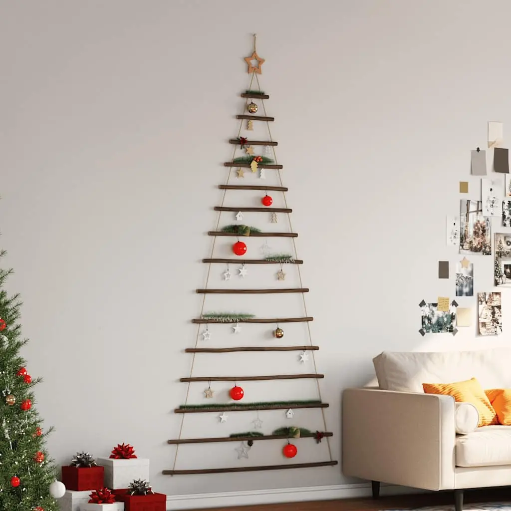 Hanging Christmas Tree Decoration for Wall or Door 100x210cm Natural Wood Branches