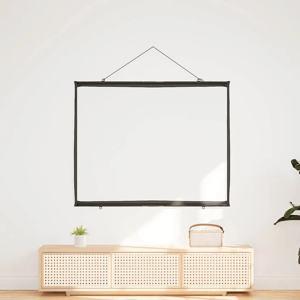 Projection Screen Wall-Hanging 72 Inch 4:3 Matte Home Theater Classroom