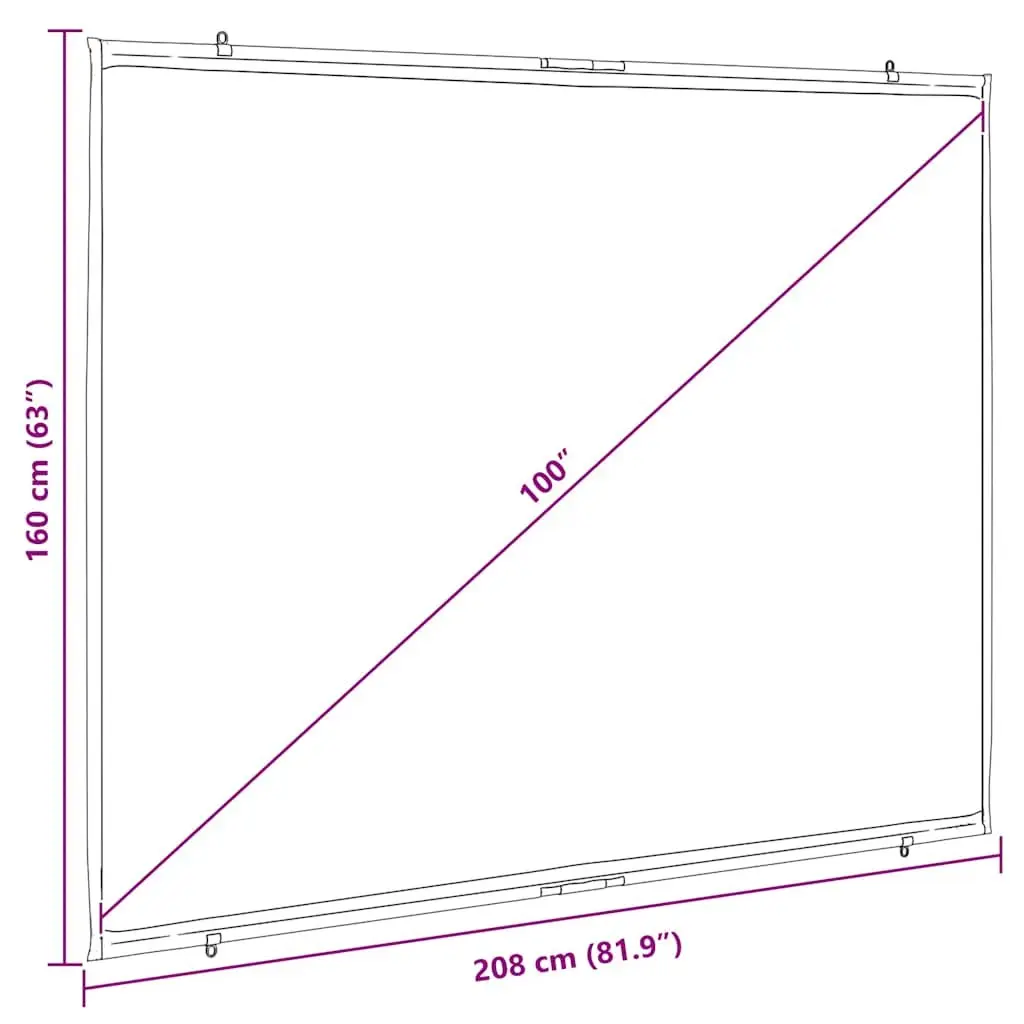 100 Inch Wall-Hanging Projection Screen