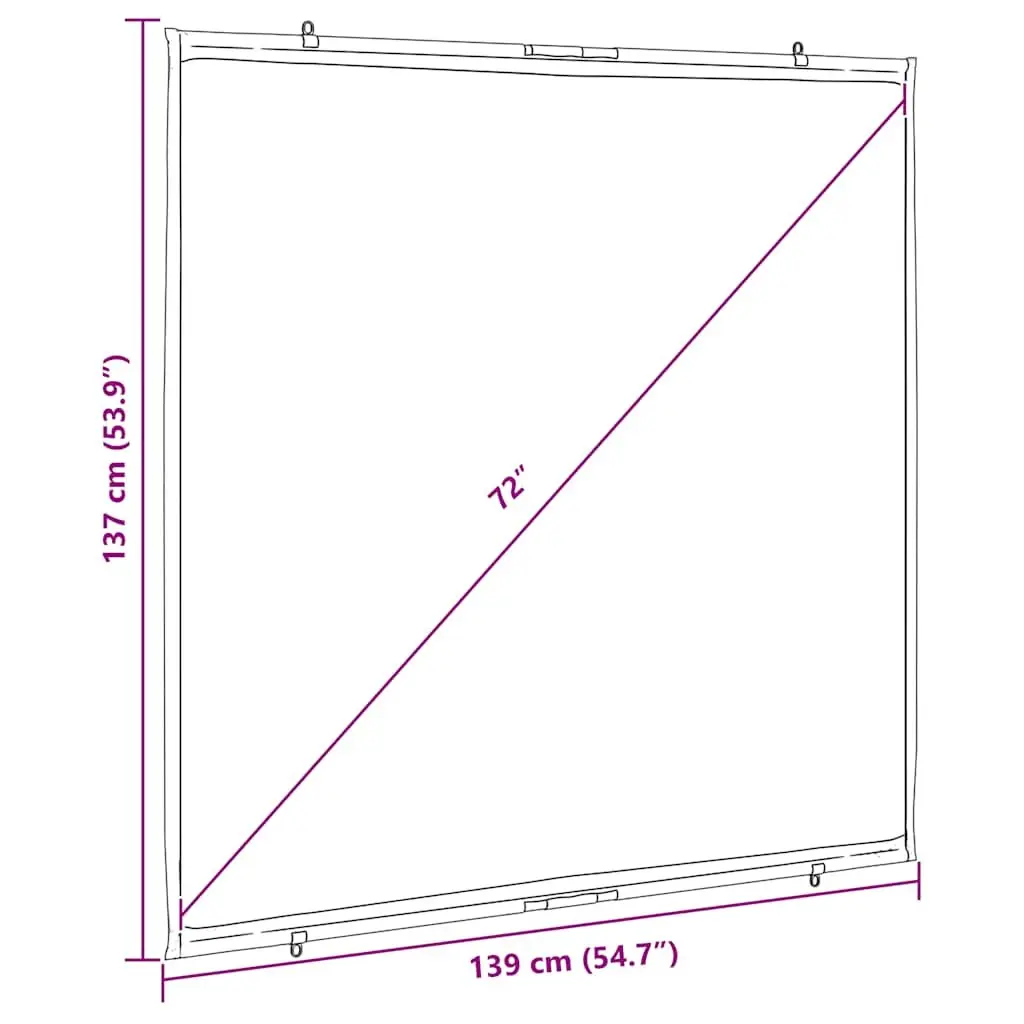 72 Inch Wall-Mounted Projection Screen