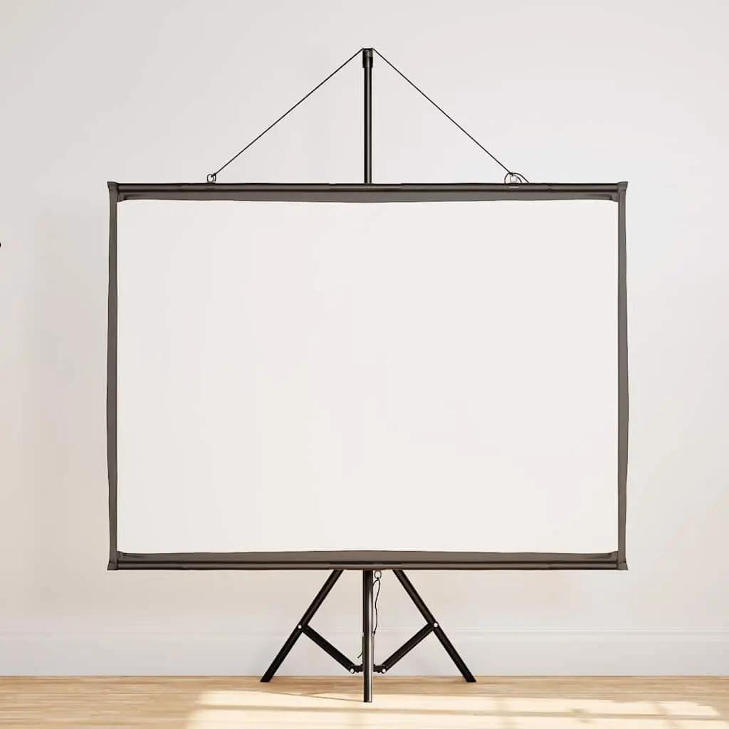 Projection Screen 72 Inch 4:3 Tripod Stand Portable Home Theater Office