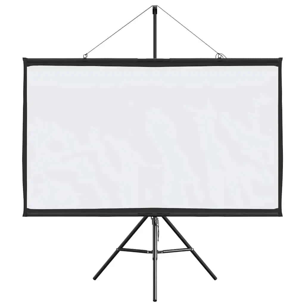 Projection Screen 60 Inch 16:9 Tripod Stand Portable Matte White Home Theater
