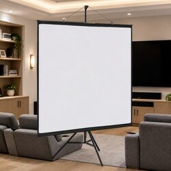 67 Inch Manual Tripod Projection Screen, White Surface
