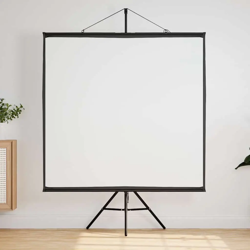 67 Inch Manual Tripod Projection Screen, White Surface
