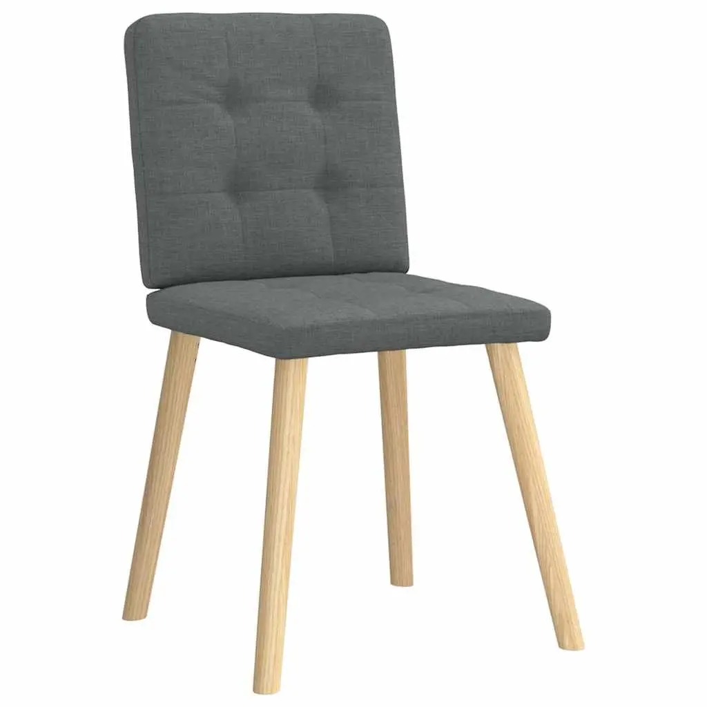 Dining Chairs Kitchen Living Room 2 pcs Grey Fabric
