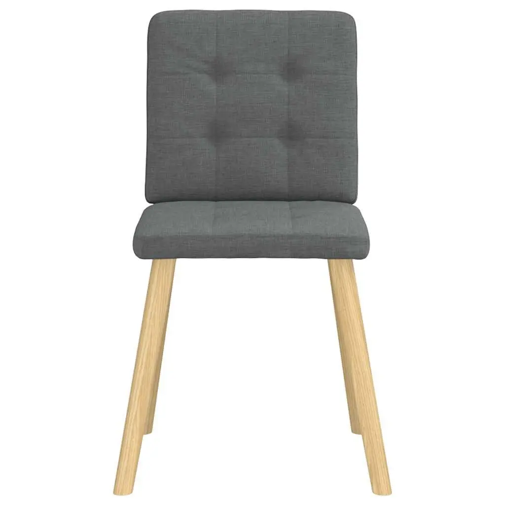 Dining Chairs Kitchen Living Room 2 pcs Grey Fabric