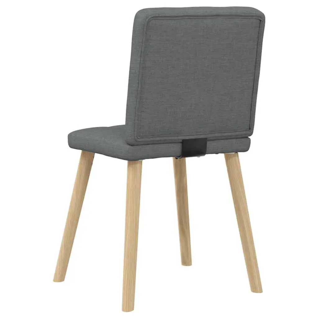 Dining Chairs Kitchen Living Room 2 pcs Grey Fabric