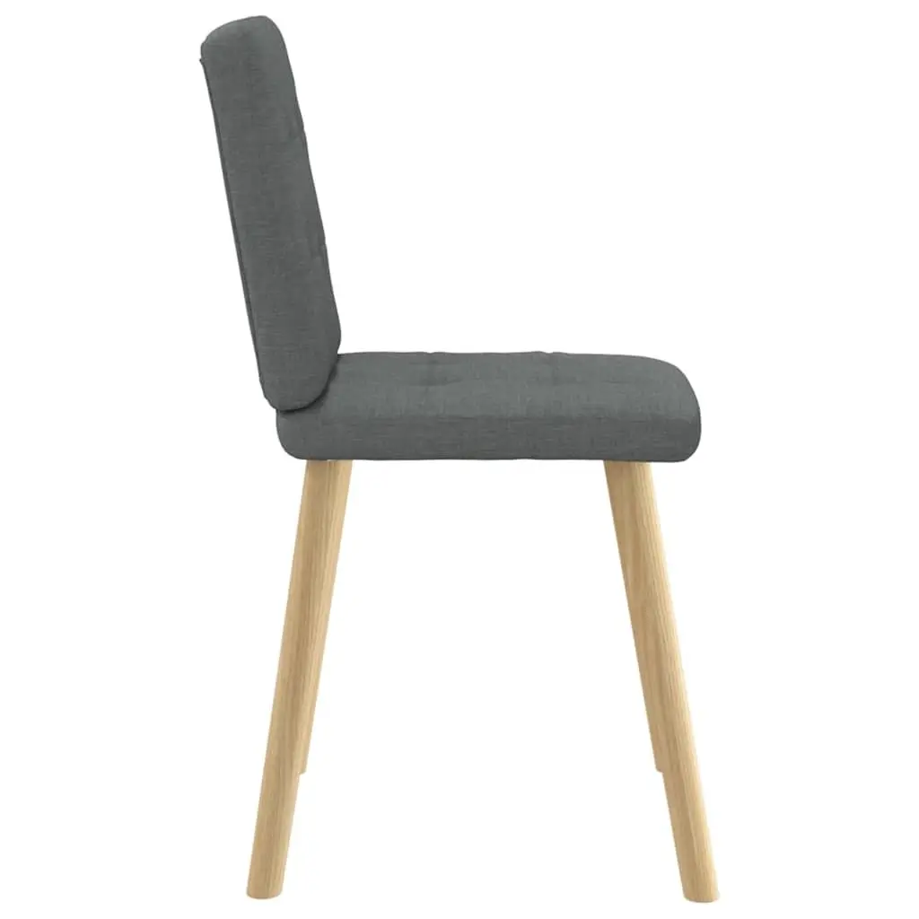 Dining Chairs Kitchen Living Room 2 pcs Grey Fabric