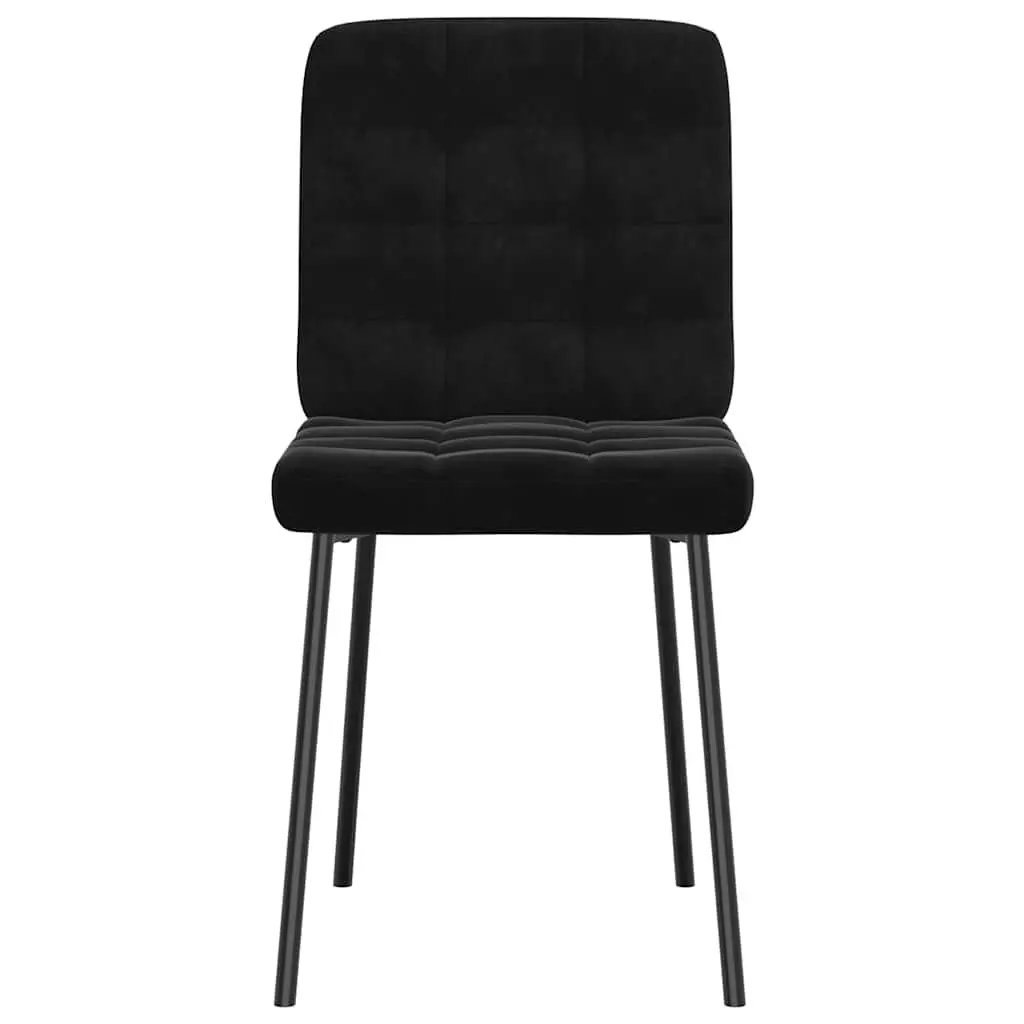 Dining Chairs for Kitchen Black Velvet 2 Piece