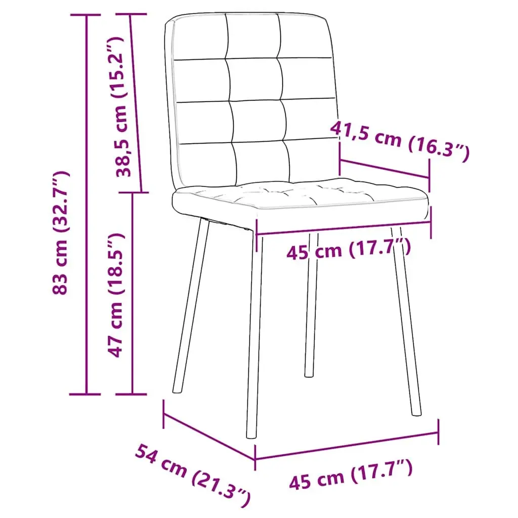 Dining Chairs for Kitchen Black Velvet 2 Piece