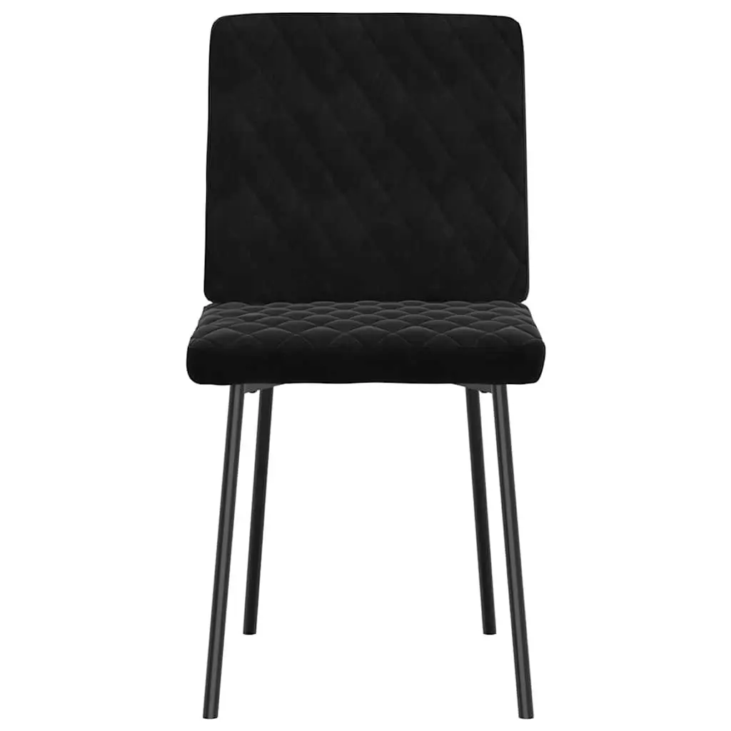 Dining Chairs Kitchen Room Black Velvet 2 Piece Set