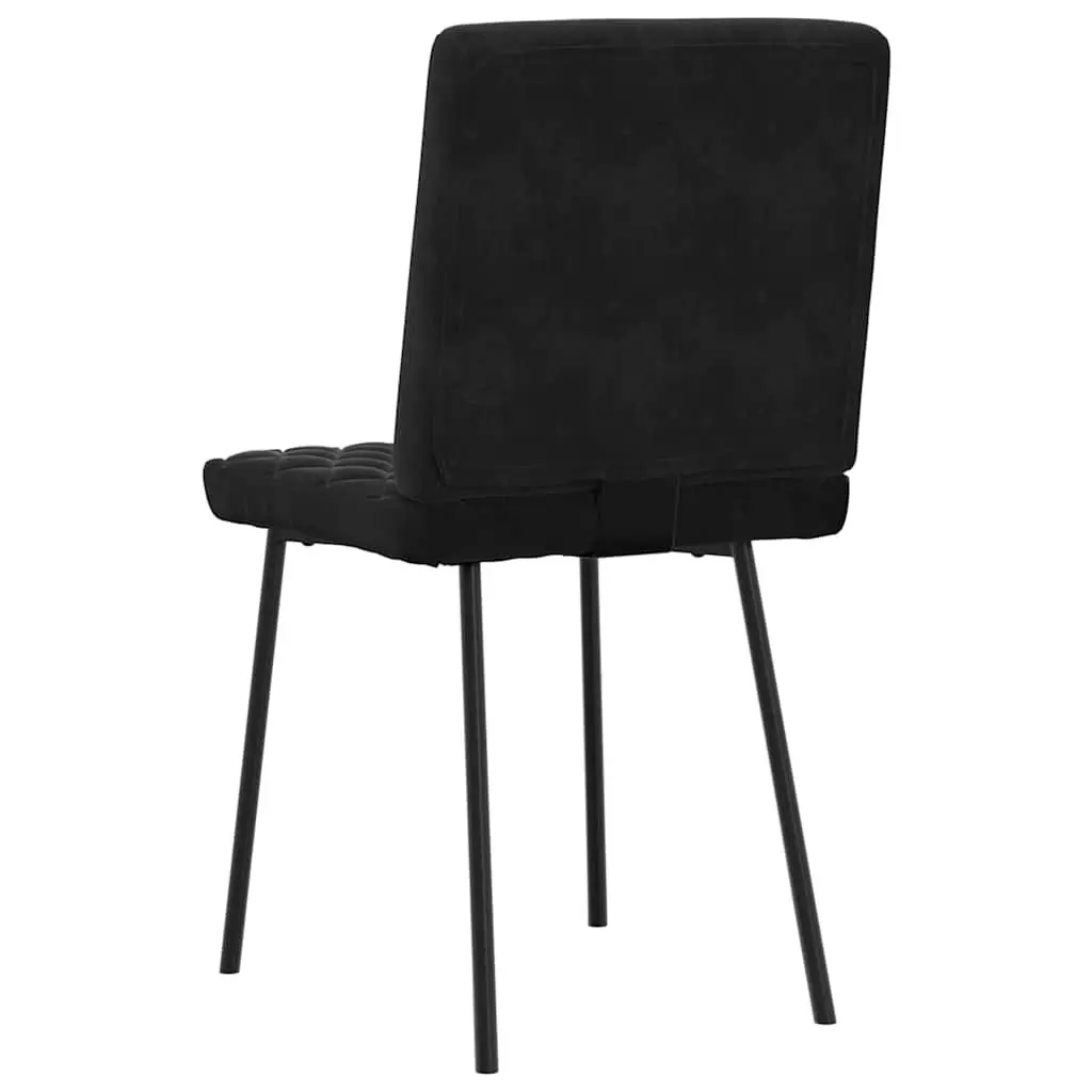 Dining Chairs Kitchen Room Black Velvet 2 Piece Set