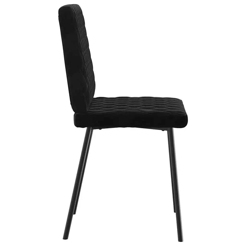 Dining Chairs Kitchen Room Black Velvet 2 Piece Set