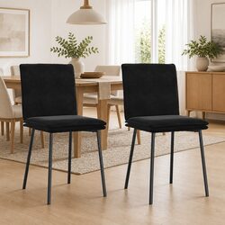 Specifications for Black Velvet Dining Chairs Set of 2