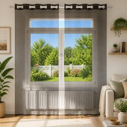 Specifications for Black Voile Curtains 2 Panels 140x245 cm