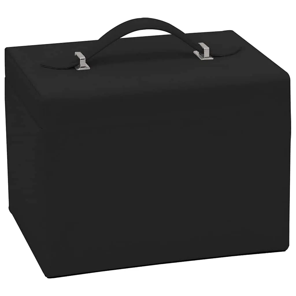 Jewellery Box 4-Layer Organiser with Mirror for Storage Black