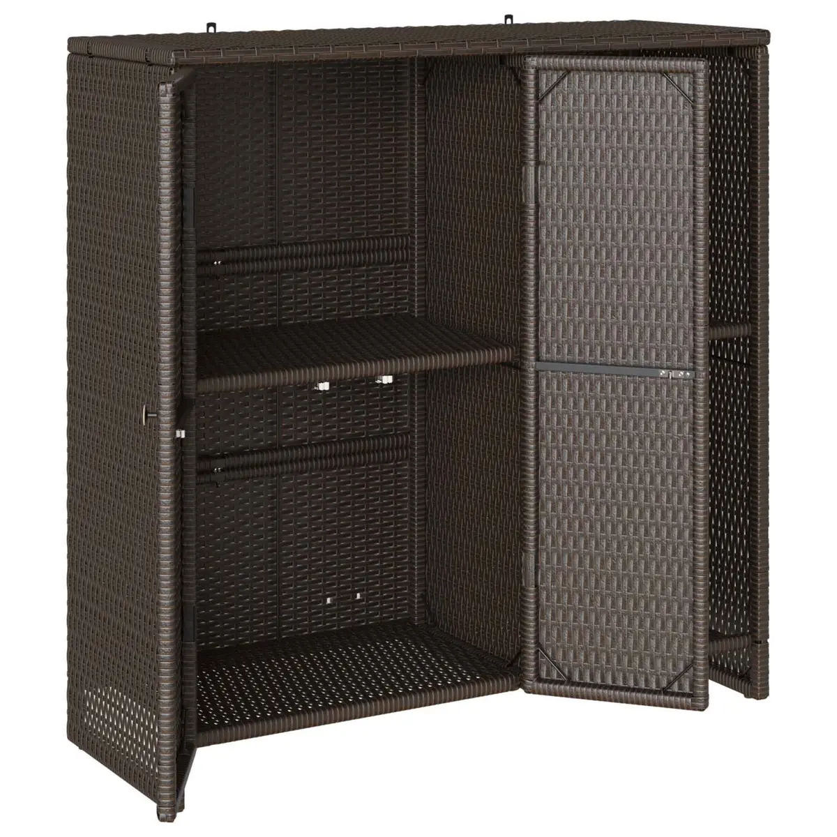 Storage Cabinet Rattan Living Room 100 x 36 x 102 cm Rectangular