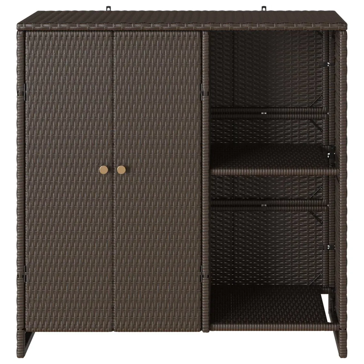Storage Cabinet Rattan Living Room 100 x 36 x 102 cm Rectangular