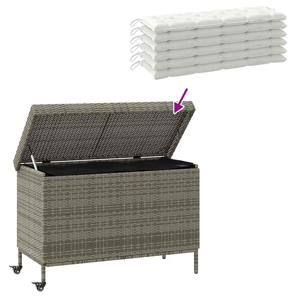 Garden Storage Box Outdoor Use Grey 110 x 55 x 73 cm
